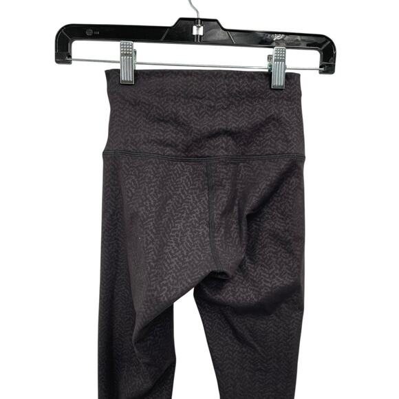 Lululemon Wunder Train High Rise Tight 28” Distressed Twill Emboss Black Size 2 - Picture 5 of 6